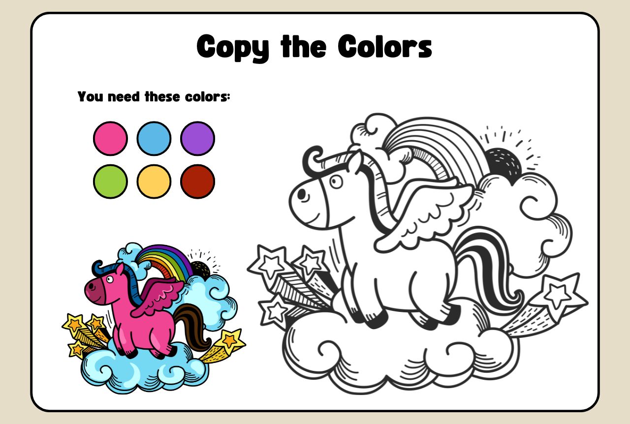 Color by Number, Digital Coloring Pages,Paint by Numbers for Kids